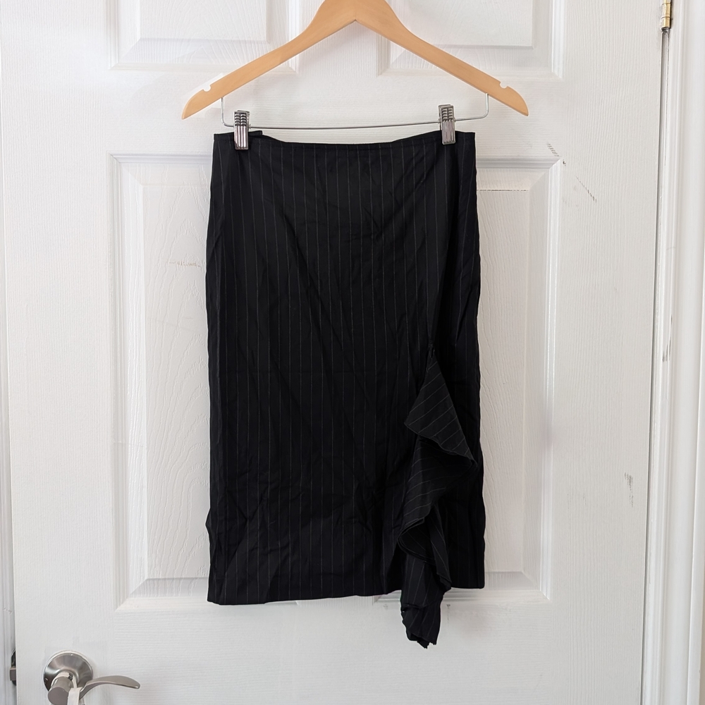 Jean Paul Gaultier Black Pinstripe Skirt